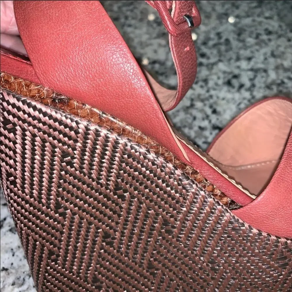 Bacio61 Piglio Wedges- Size 7 1/2 - Leather